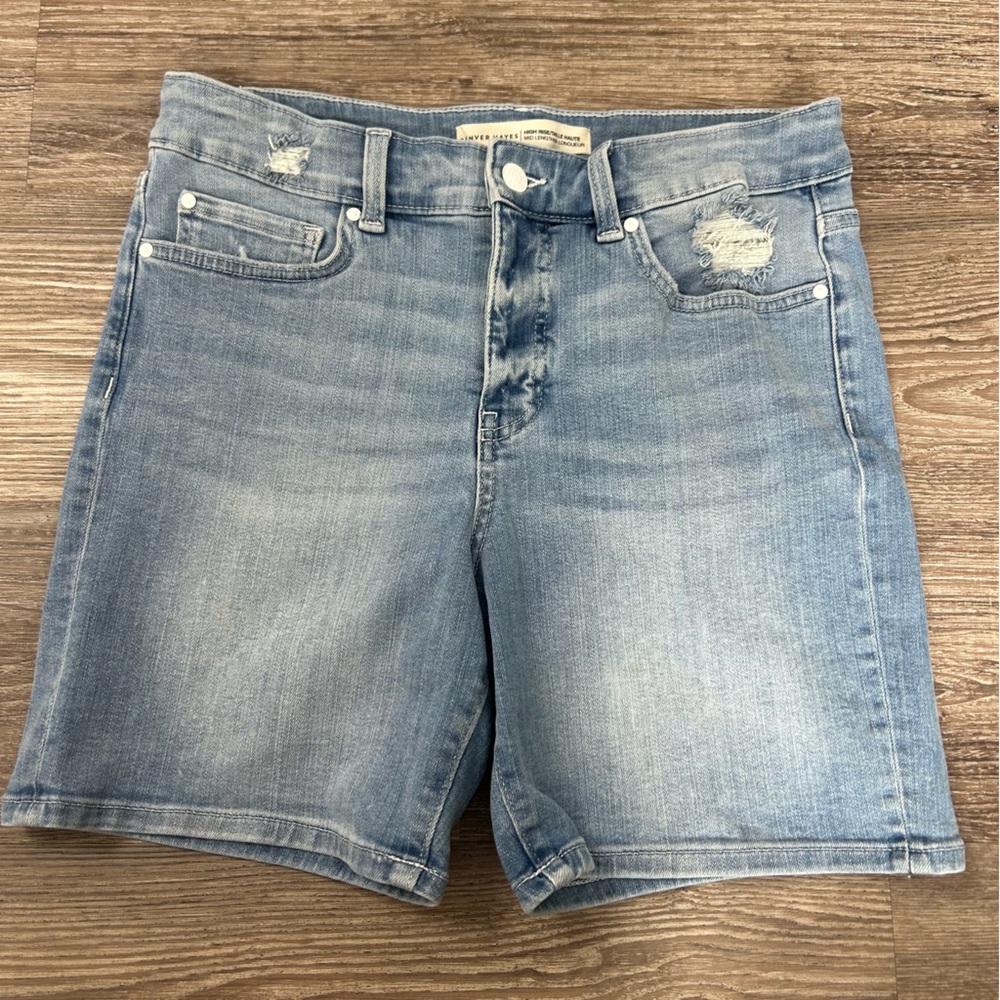 Denver Hayes Distressed High Rise Jean Shorts Size 10